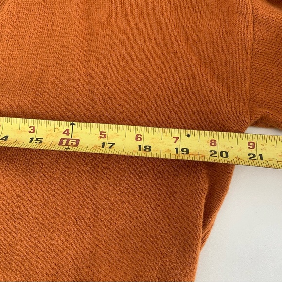 Lucky Brand Burnt Orange Oversized V-Neck Button Cardigan Sweater Small - Picture 13 of 16
